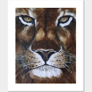 Brown lion Posters and Art